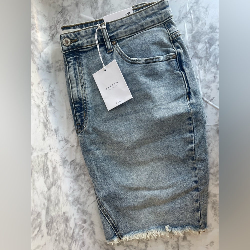 Plus Size Denim Skirt